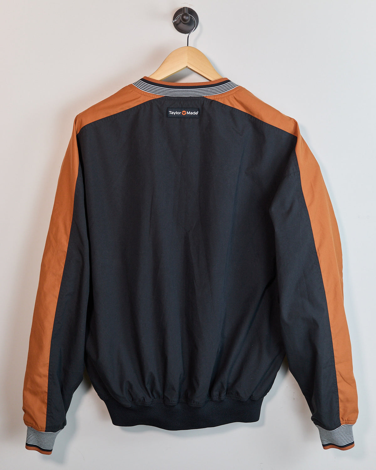 90s TaylorMade Black/Orange V Neck Windbreaker (L)