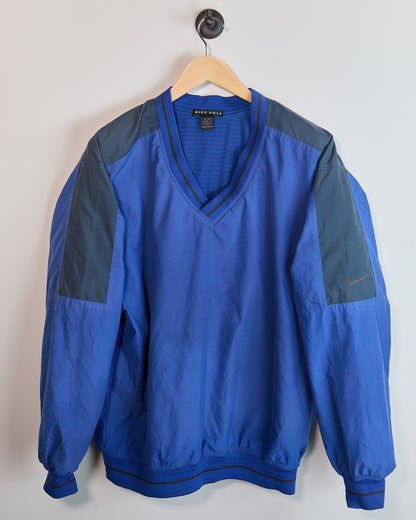 80s to early 90s Nike Golf Blue/Dark Blue Windbreaker (L)