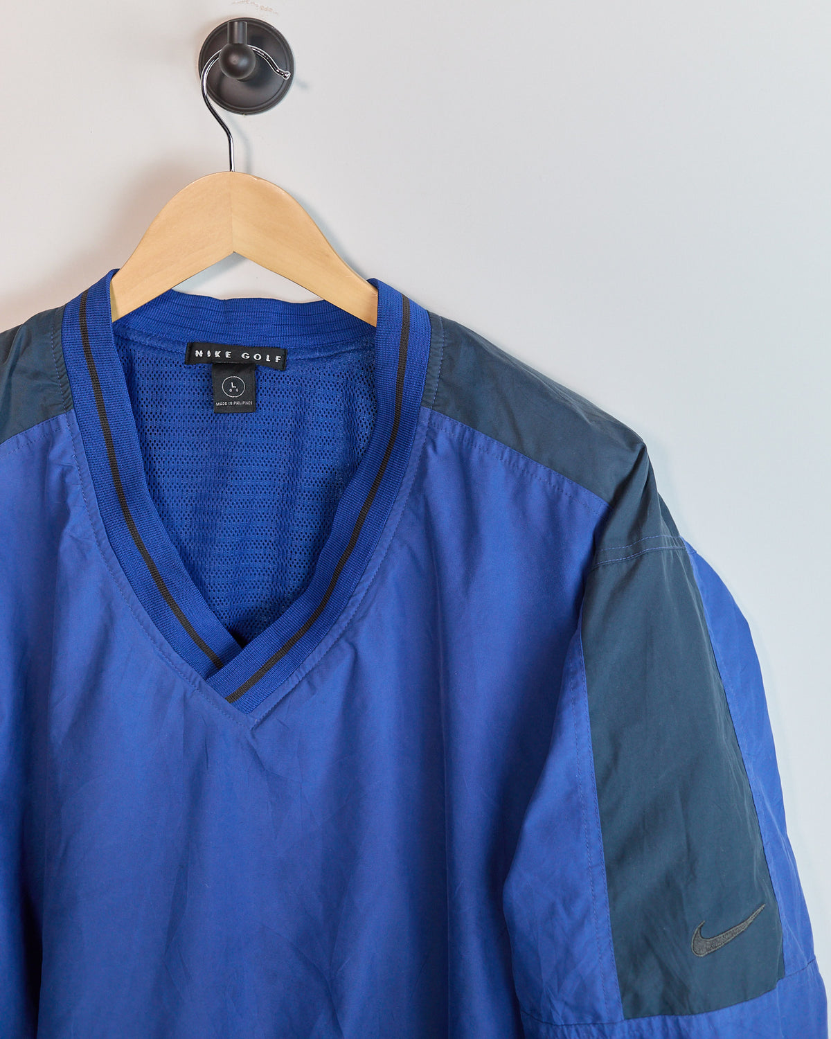 80s to early 90s Nike Golf Blue/Dark Blue Windbreaker (L)