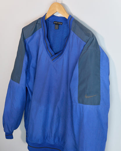 80s to early 90s Nike Golf Blue/Dark Blue Windbreaker (L)
