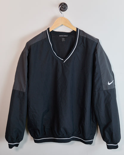 80s to early 90s Nike Golf Black/Dark Grey Windbreaker (L)