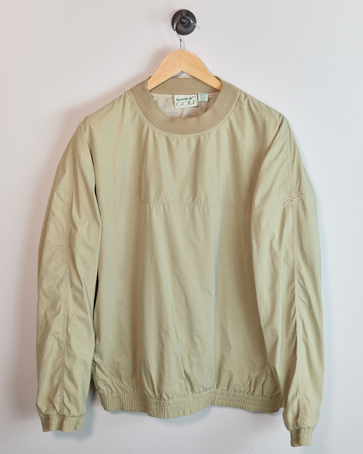 Early 90s Reebok Cream/Beige Windbreaker (XL)