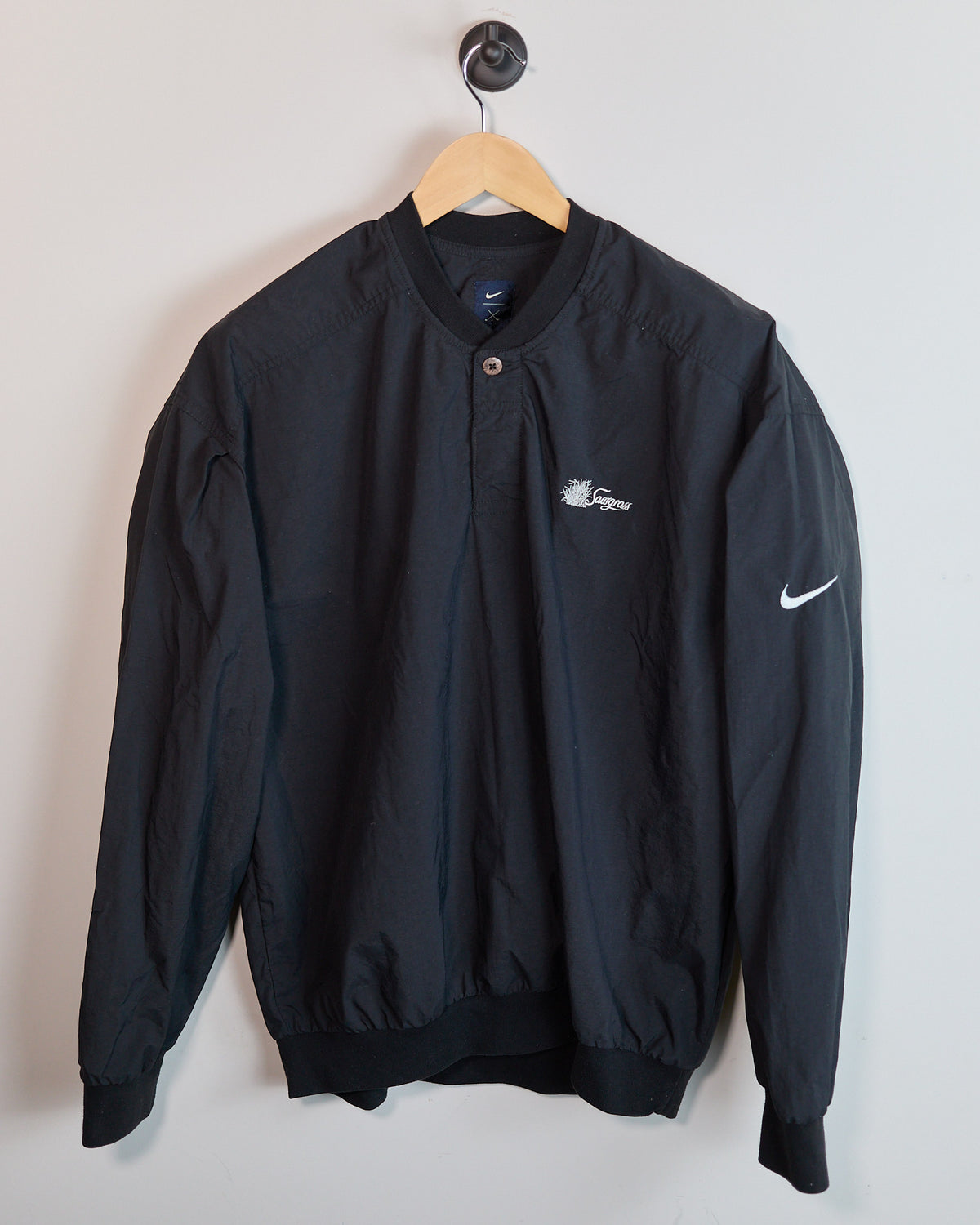 Mid to late 90s Nike Golf Black/White Crew Neck Windbreaker (L)