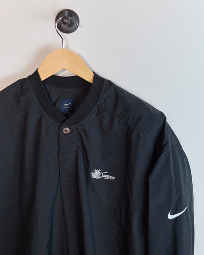 Mid to late 90s Nike Golf Black/White Crew Neck Windbreaker (L)