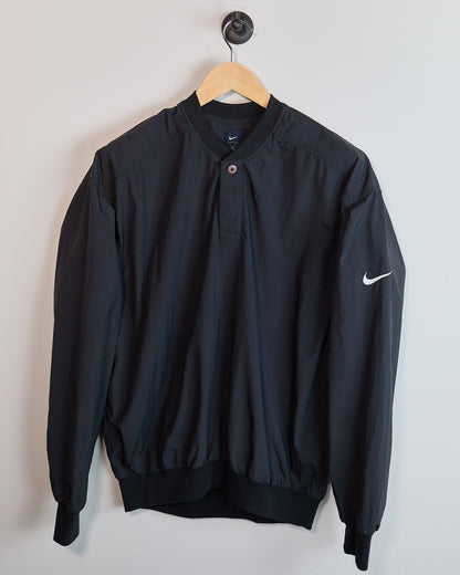 Early 90s Nike Golf Black Crew Neck Windbreaker (M)