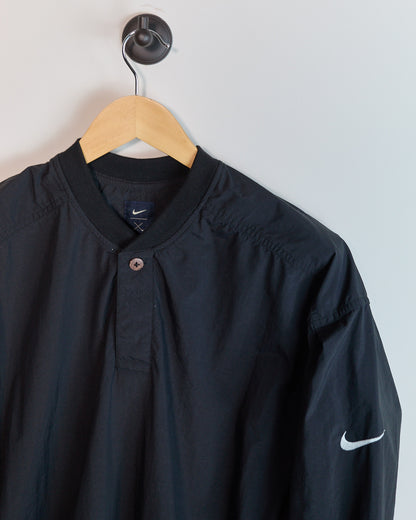Early 90s Nike Golf Black Crew Neck Windbreaker (M)