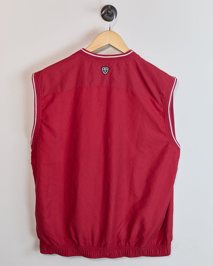 Mid 90s Nike Golf Red/White Crew Neck Windbreaker Vest (L)