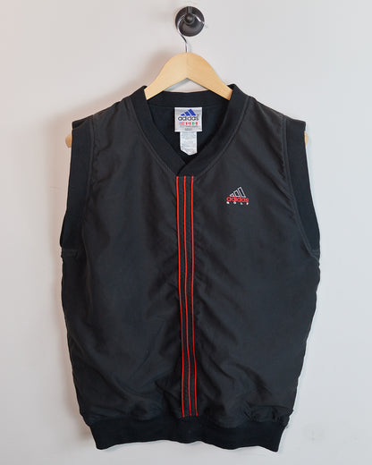 90s Adidas Golf Black/Red Windbreaker gilet(M)
