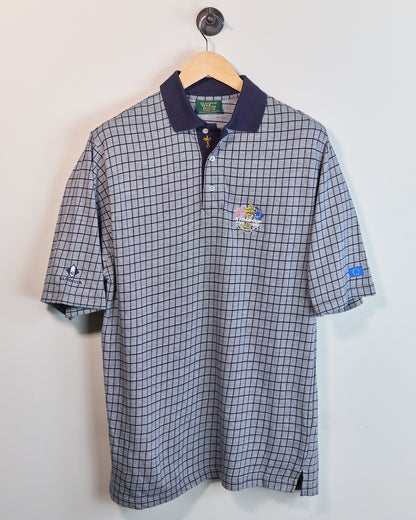 Late 90s Glenmuir Grey/Navy Pattern Ryder Cup Polo (L)