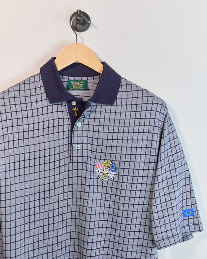Late 90s Glenmuir Grey/Navy Pattern Ryder Cup Polo (L)