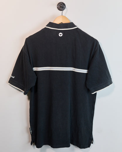 Mid 90s TaylorMade Black/White Short Sleeve Polo (L)