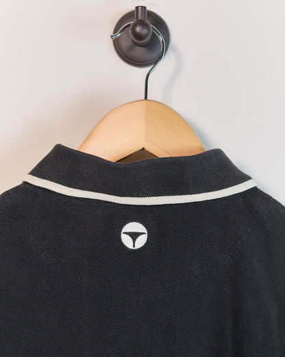 Mid 90s TaylorMade Black/White Short Sleeve Polo (L)