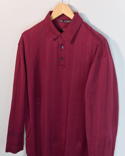 Early 90s Nike Golf Tiger Woods Red Long Sleeve Polo (L, but bigger)