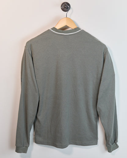 Early 90s Nike Golf Dark Green/Grey Long Sleeve V Neck Jumper (M)