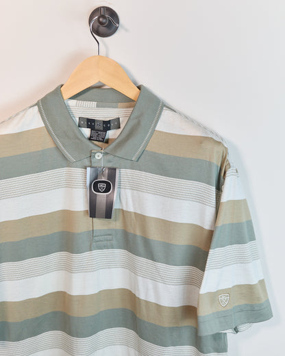 90s Nike Golf Brown/Green Pattern Short Sleeve Polo (L, boxy)