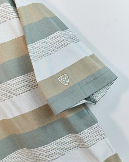 90s Nike Golf Brown/Green Pattern Short Sleeve Polo (L, boxy)
