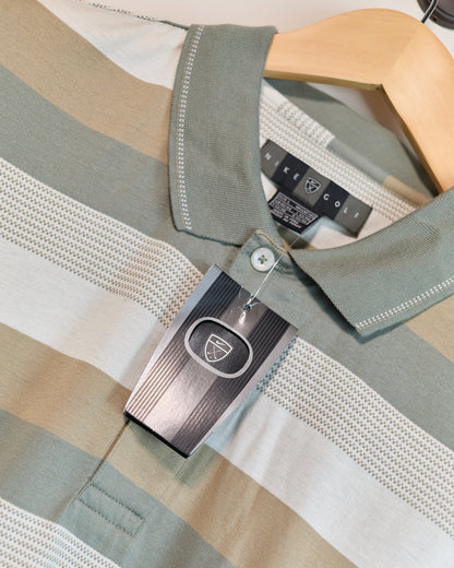 90s Nike Golf Brown/Green Pattern Short Sleeve Polo (L, boxy)