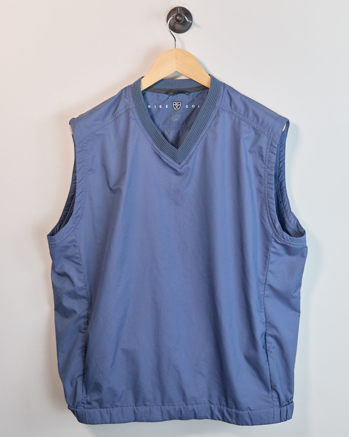 Early 90s Nike Golf Grey/Blue Windbreaker Vest (M)