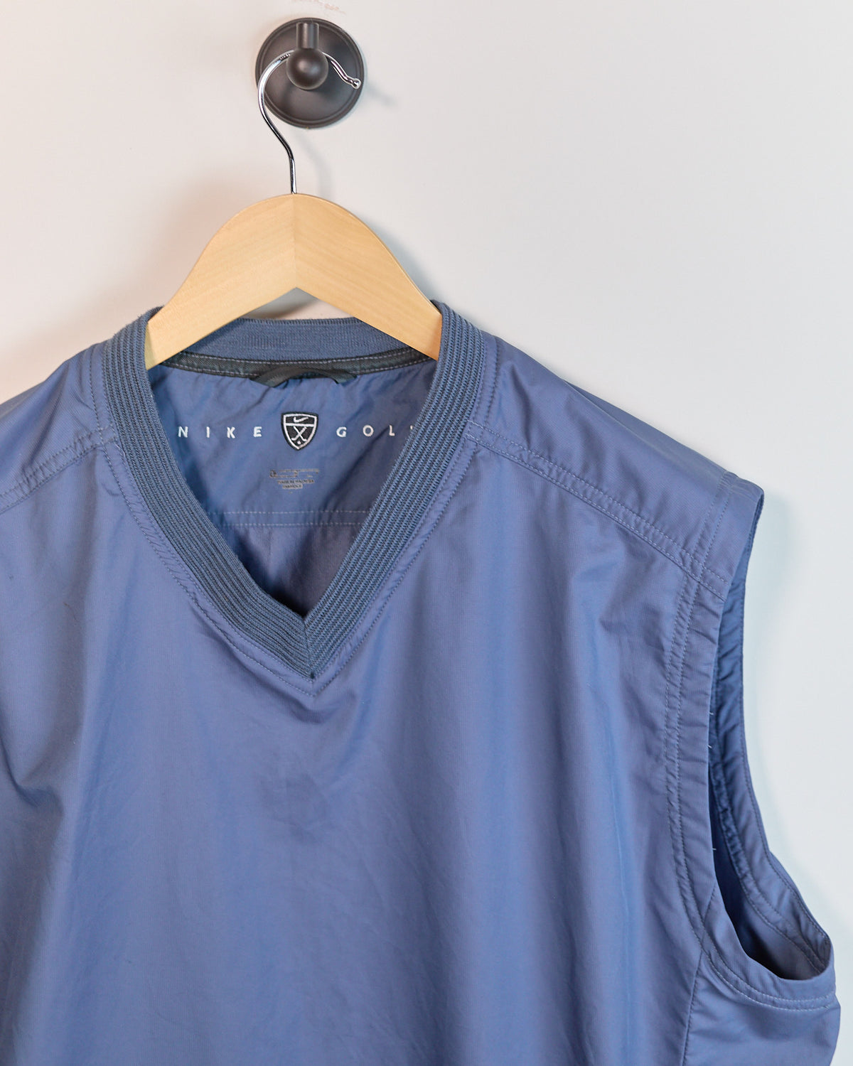 Early 90s Nike Golf Grey/Blue Windbreaker Vest (M)