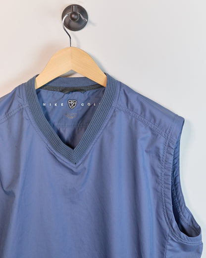 Early 90s Nike Golf Grey/Blue Windbreaker Vest (M)
