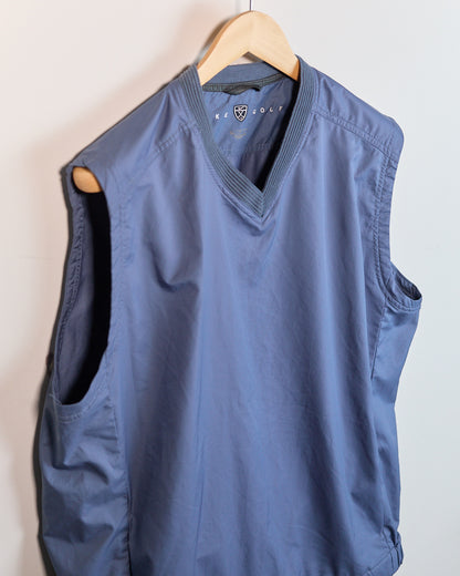 Early 90s Nike Golf Grey/Blue Windbreaker Vest (M)