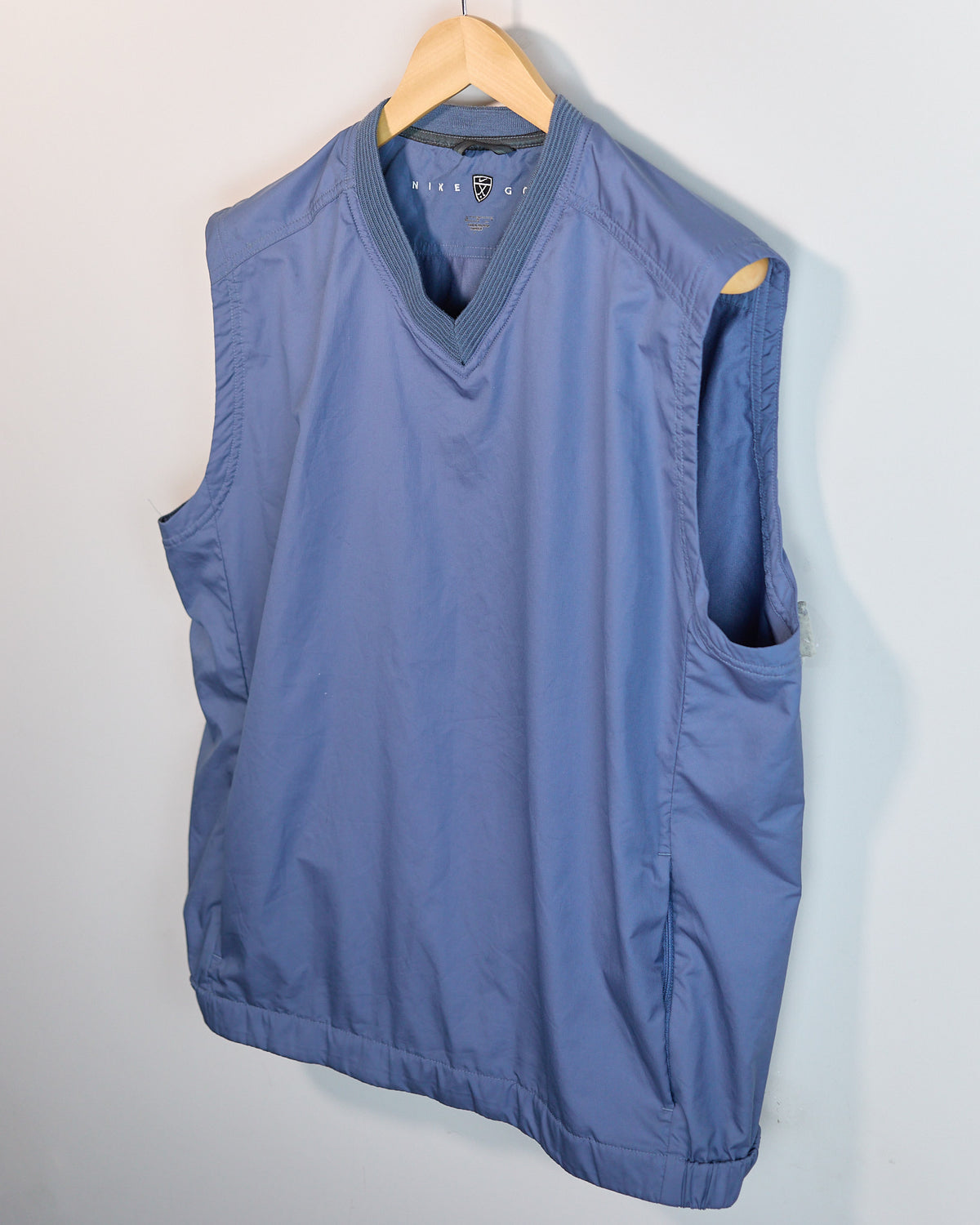 Early 90s Nike Golf Grey/Blue Windbreaker Vest (M)