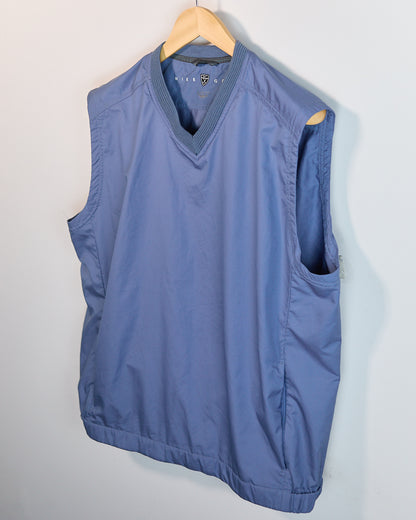 Early 90s Nike Golf Grey/Blue Windbreaker Vest (M)