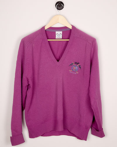 80s Adidas Golf Purple Knitwear (L)