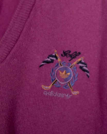 80s Adidas Golf Purple Knitwear (L)