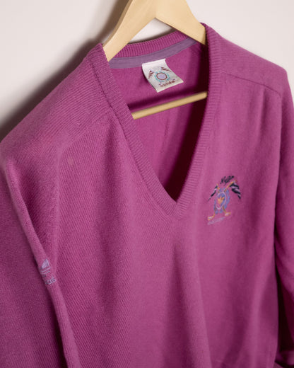 80s Adidas Golf Purple Knitwear (L)