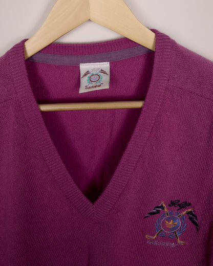 80s Adidas Golf Purple Knitwear (L)
