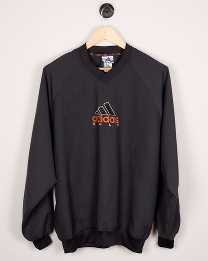 90s Adidas Golf Black/Red Windbreaker (L)