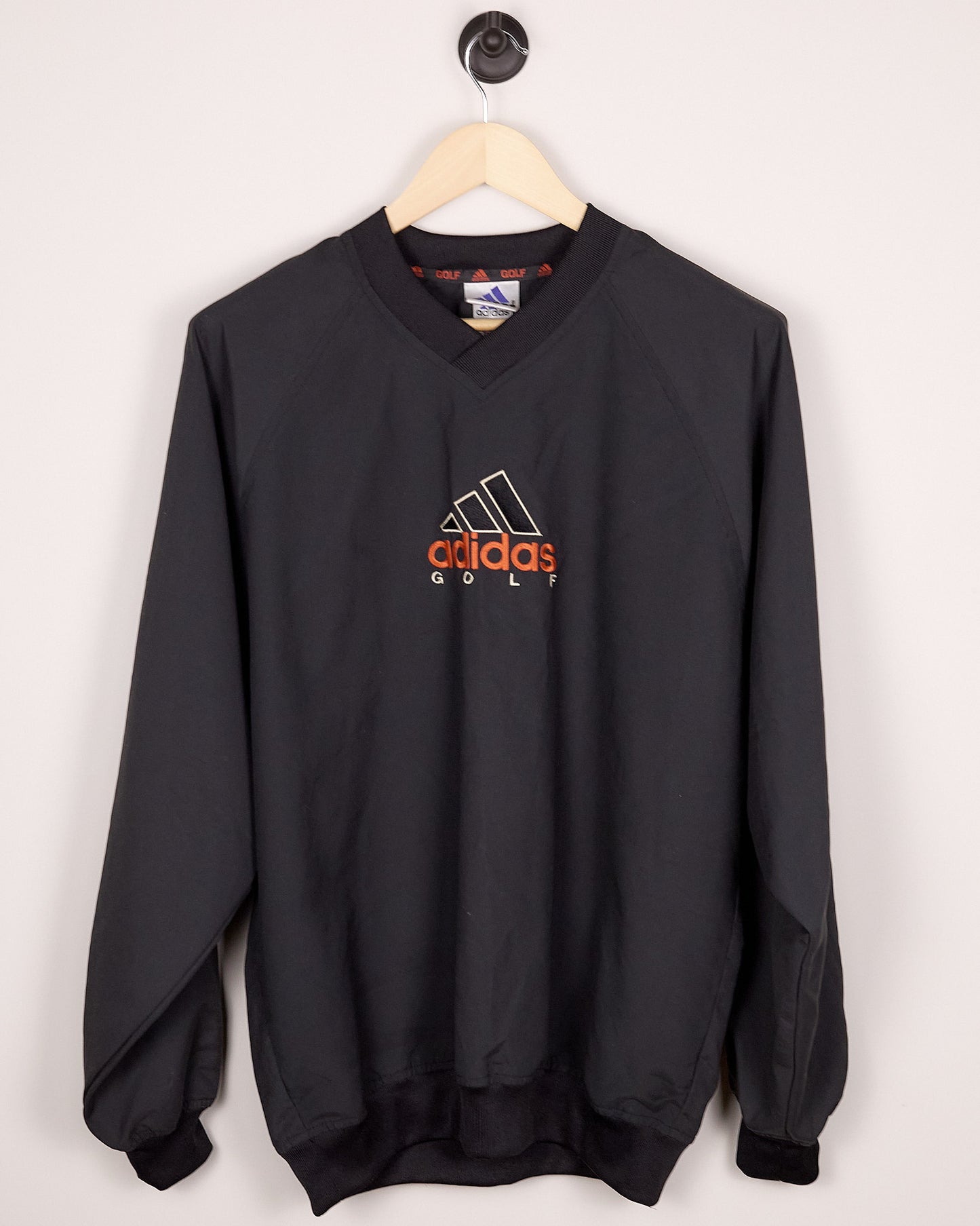 90s Adidas Golf Black/Red Windbreaker (L)