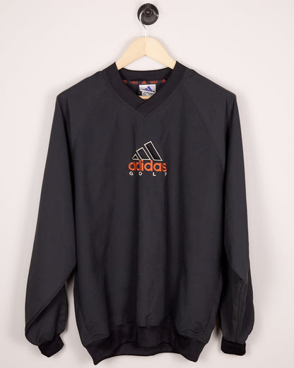 90s Adidas Golf Black/Red Windbreaker (L)