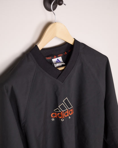 90s Adidas Golf Black/Red Windbreaker (L)
