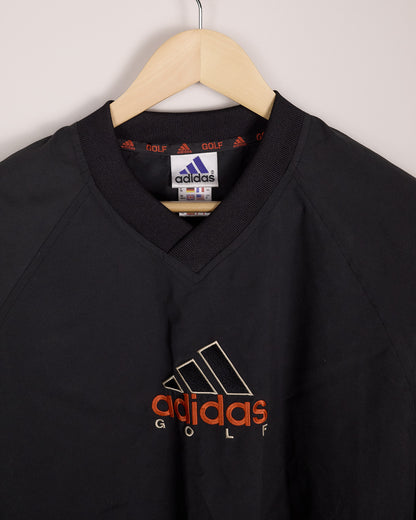 90s Adidas Golf Black/Red Windbreaker (L)