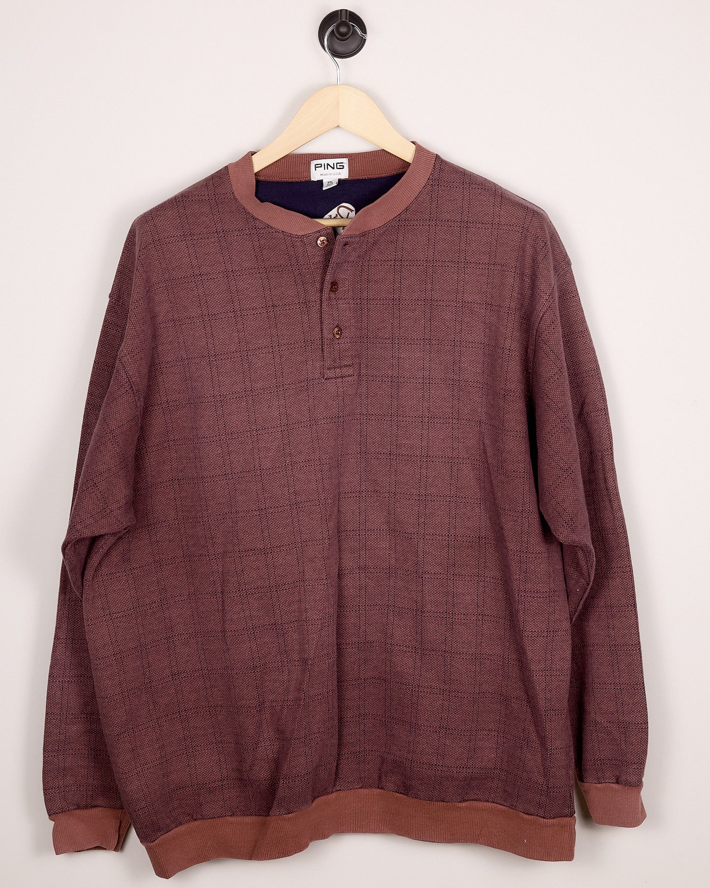90s Ping Golf Maroon/Black Knitwear (XXL)
