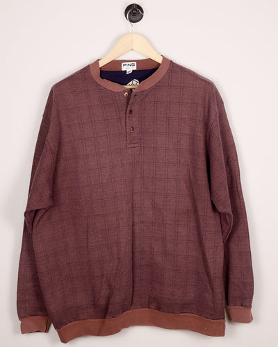 90s Ping Golf Maroon/Black Knitwear (XXL)