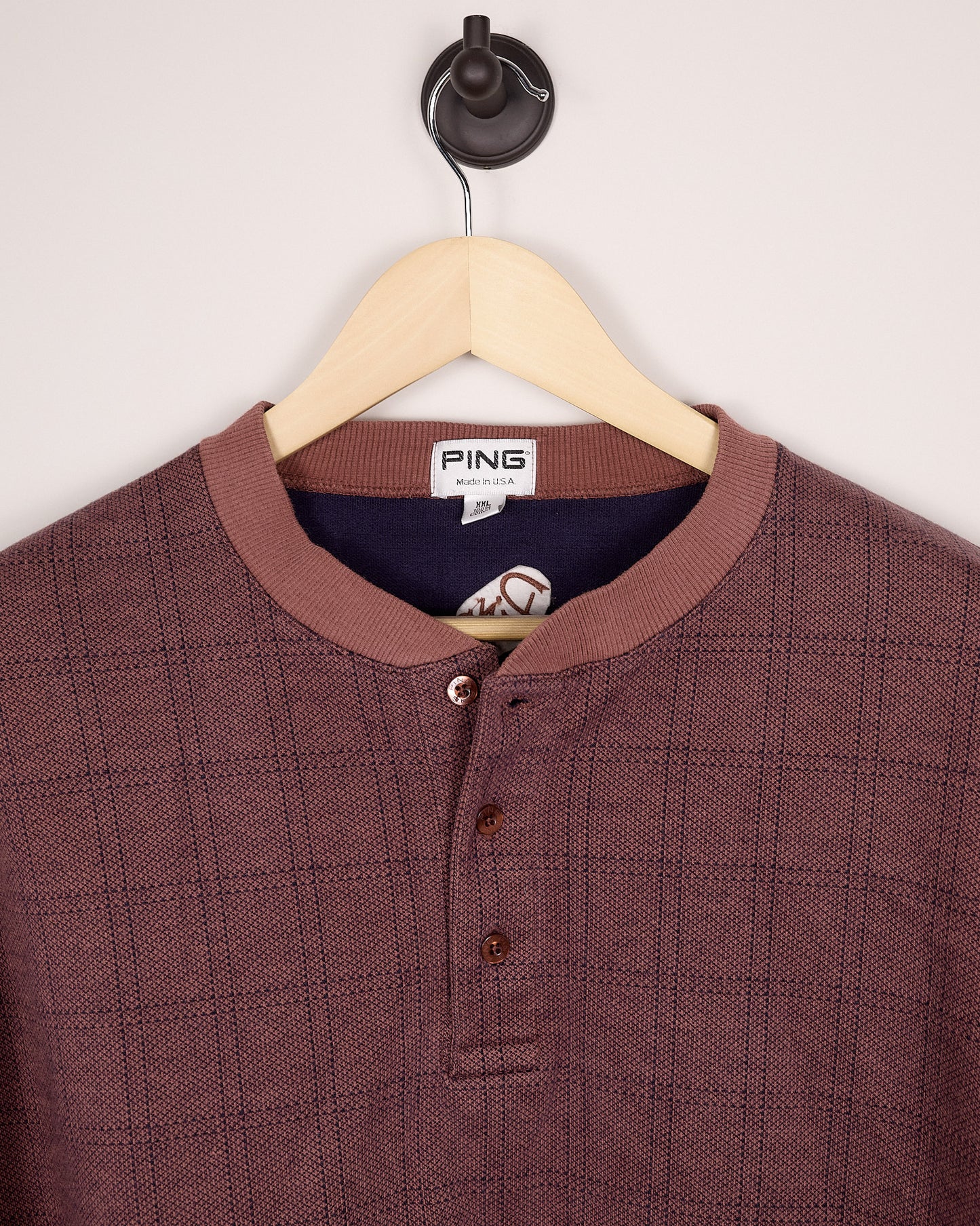 90s Ping Golf Maroon/Black Knitwear (XXL)