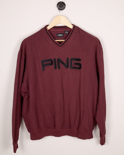 90s Ping Golf Maroon Knitwear (L)