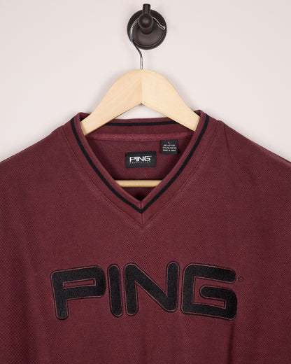 90s Ping Golf Maroon Knitwear (L)
