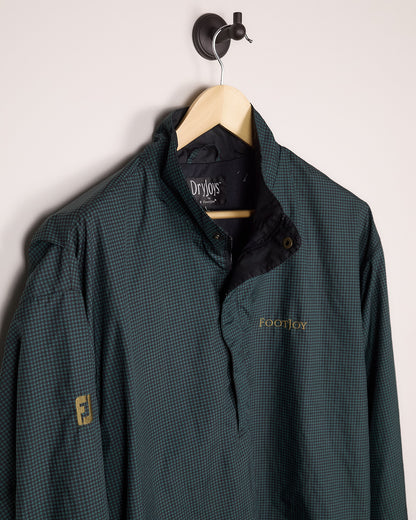 90s FootJoy Green Houndstooth/Black Windbreaker (L)