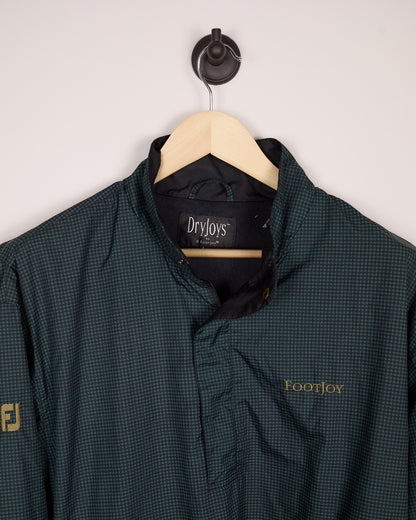 90s FootJoy Green Houndstooth/Black Windbreaker (L)