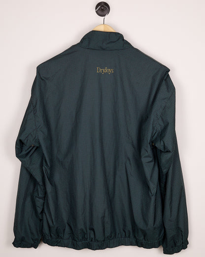 90s FootJoy Green Houndstooth/Black Windbreaker (L)