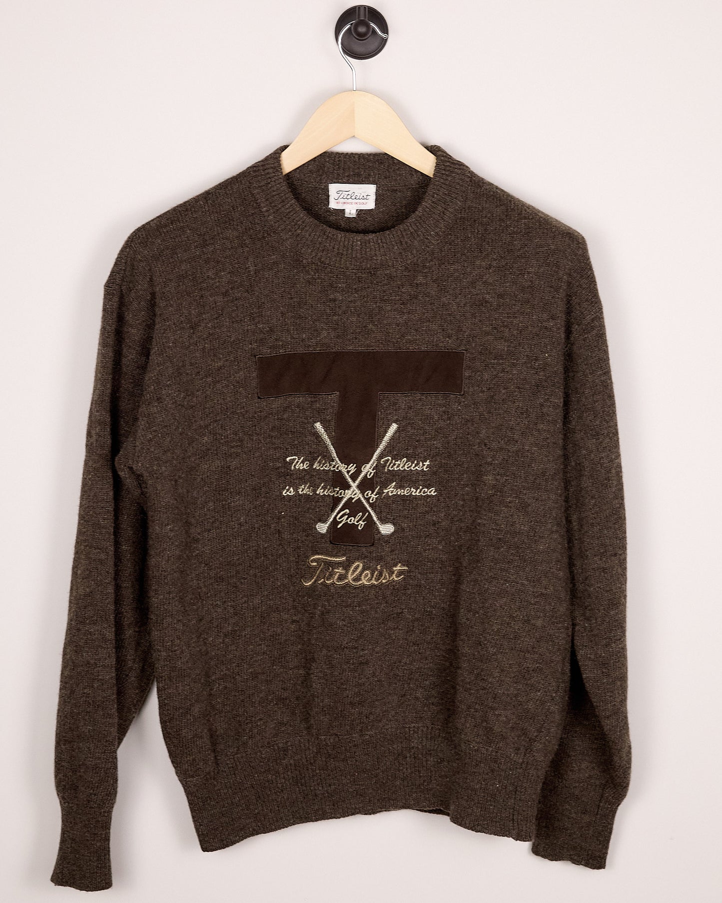 80s/90s Titleist Brown/Cream Knitwear (L)