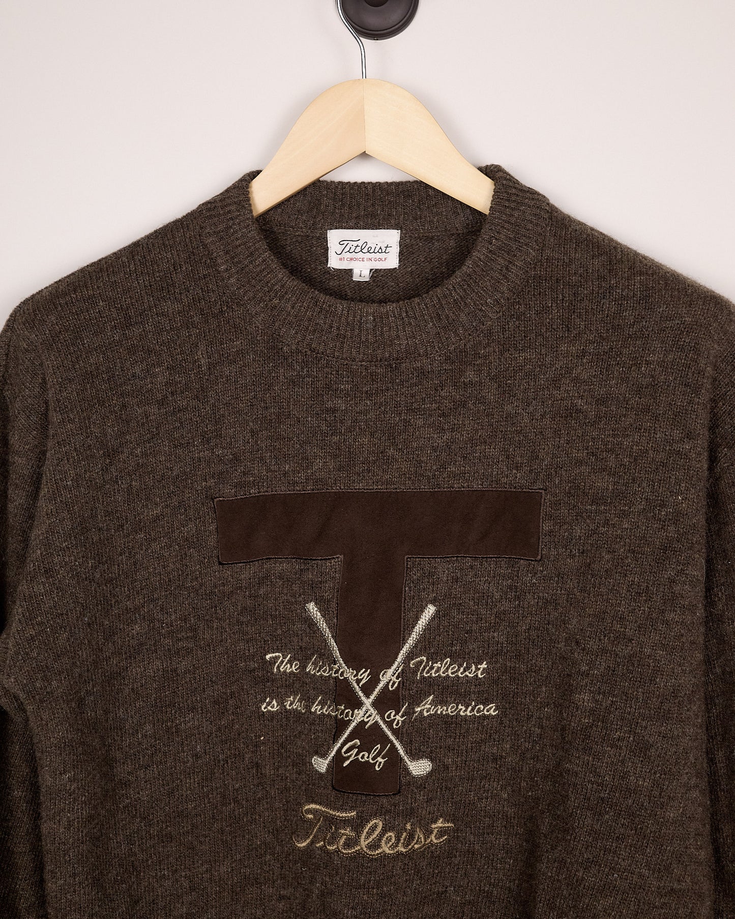 80s/90s Titleist Brown/Cream Knitwear (L)