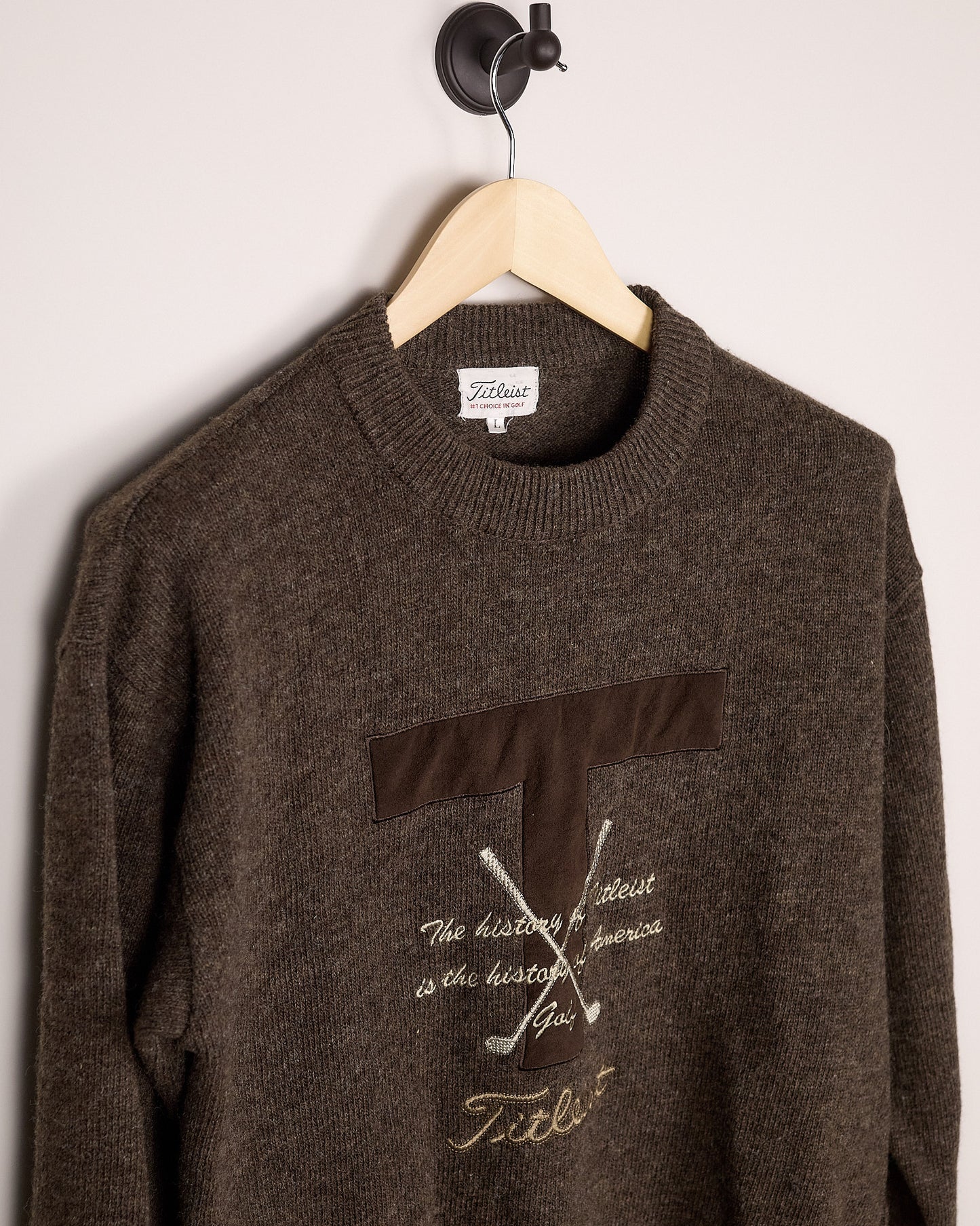 80s/90s Titleist Brown/Cream Knitwear (L)