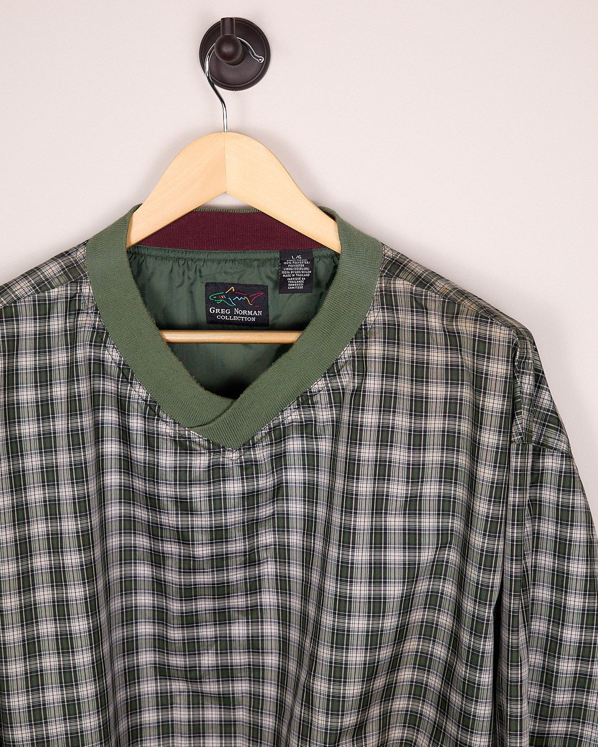 early 90s Greg Norman Collection Green/White Windbreaker (L)