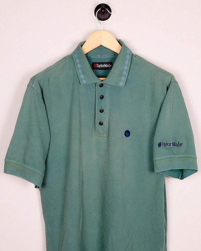 80s/90s TaylorMade Golf Green/Blue Polo (M)