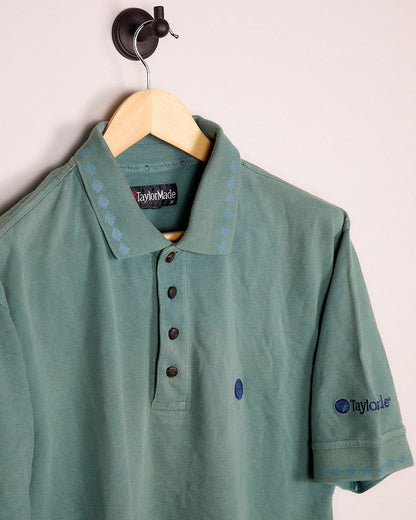 80s/90s TaylorMade Golf Green/Blue Polo (M)